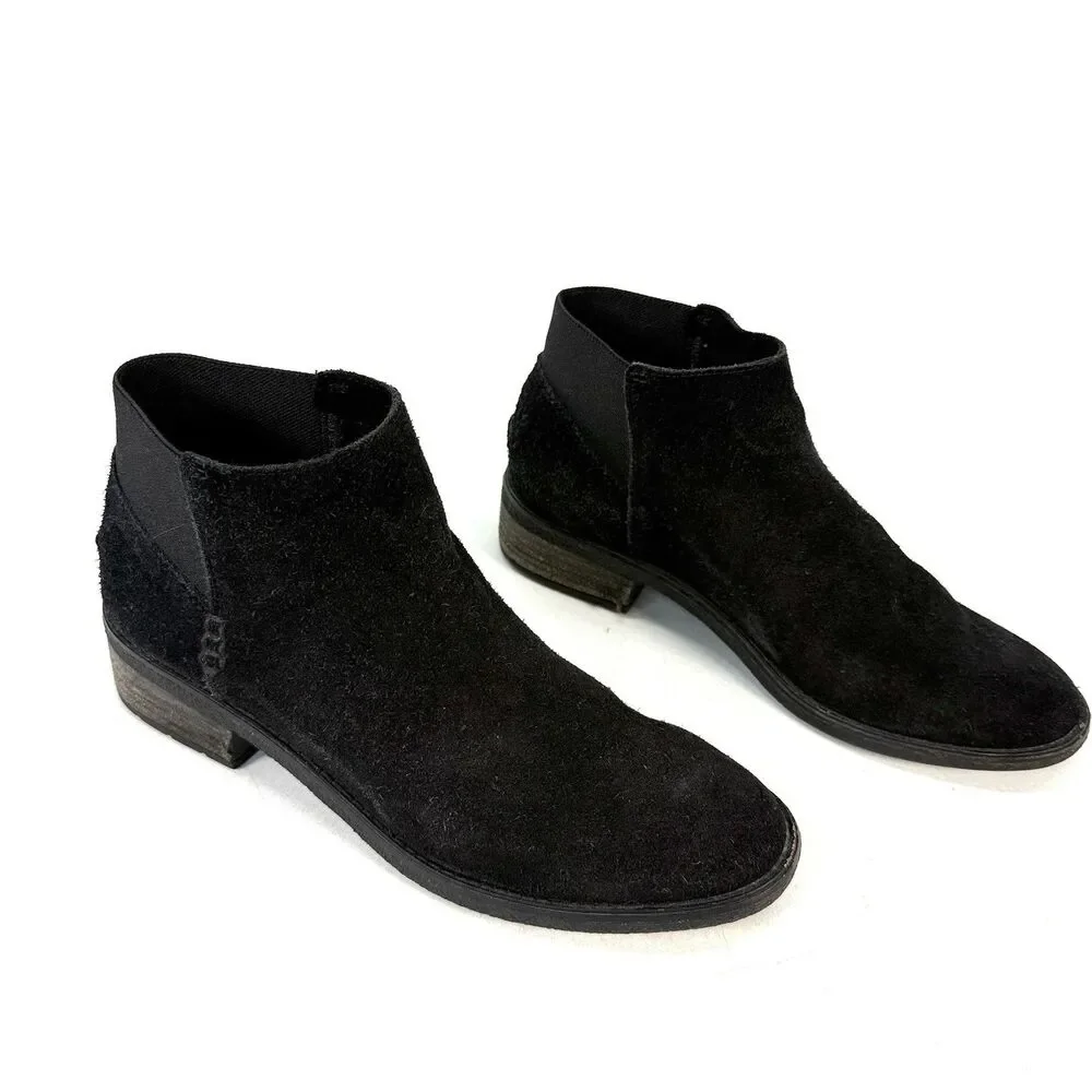 Sperry Top-Sider Women's Maya Lani Suede Chelsea Ankle Booties Black Sz 9.5